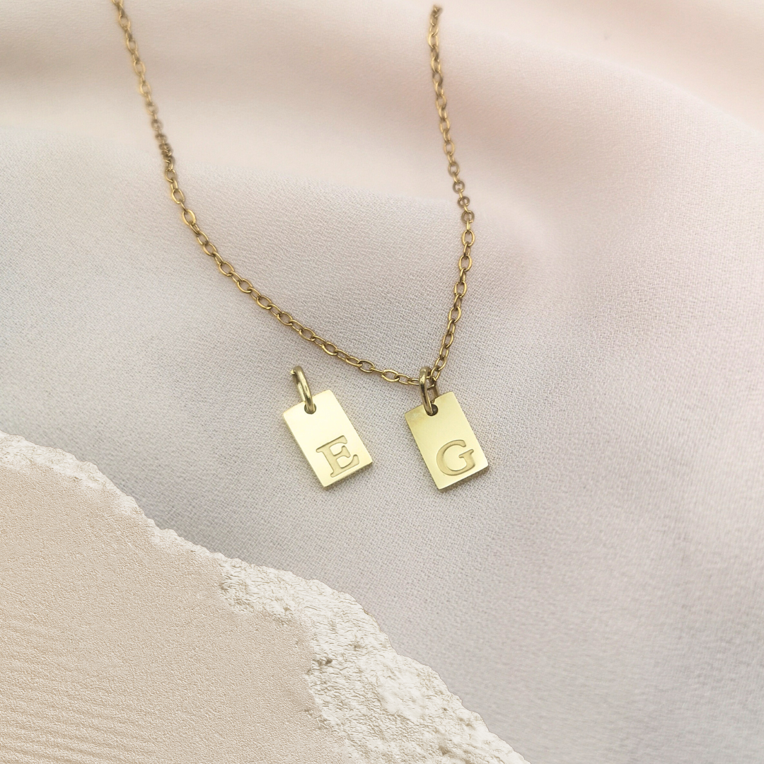 Personalised Initial Necklace – Stainless Steel Gold Plated