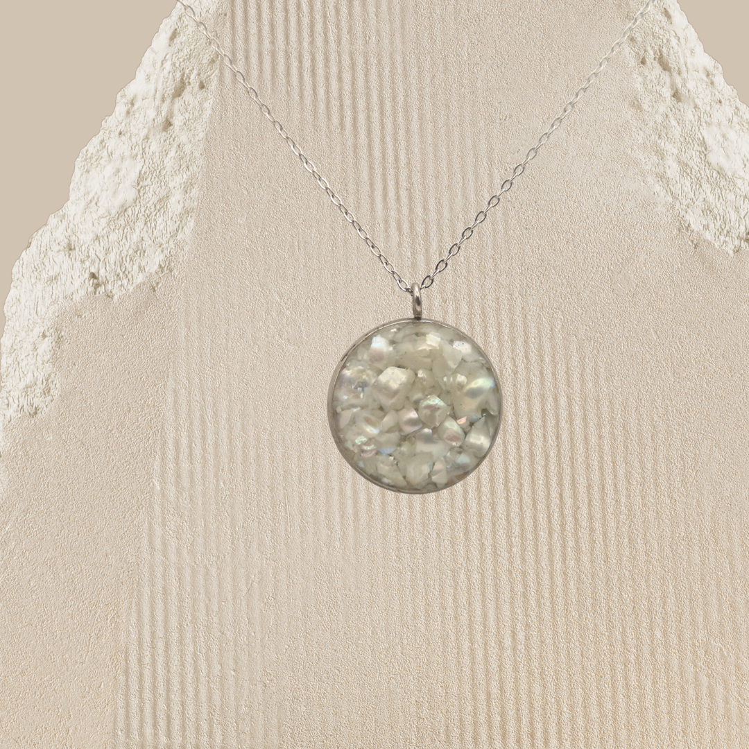 Moonlit Grace - Crushed Freshwater Pearl Necklace