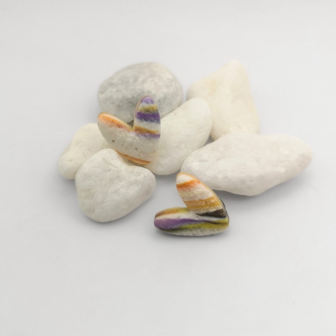 Little Heart Polymer Clay Earrings with Stainless Steel Pins