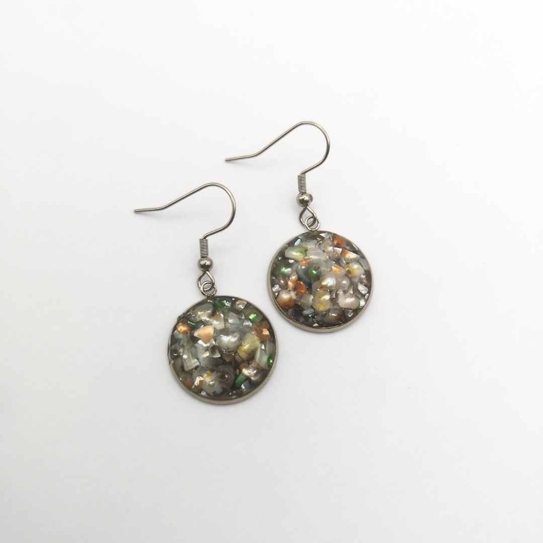 Crushed Freshwater Pearls Drop Earrings