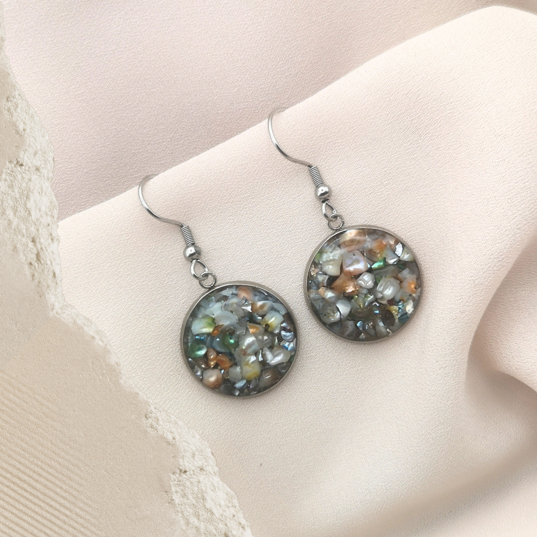 Whispers of Earth - Crushed Freshwater Pearl Earrings