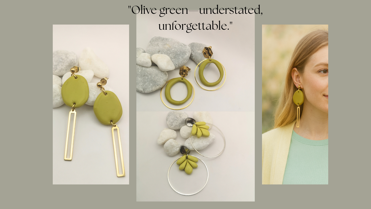 How to Style Olive Green Earrings | Understated, Unforgettable - Kiooinsitu