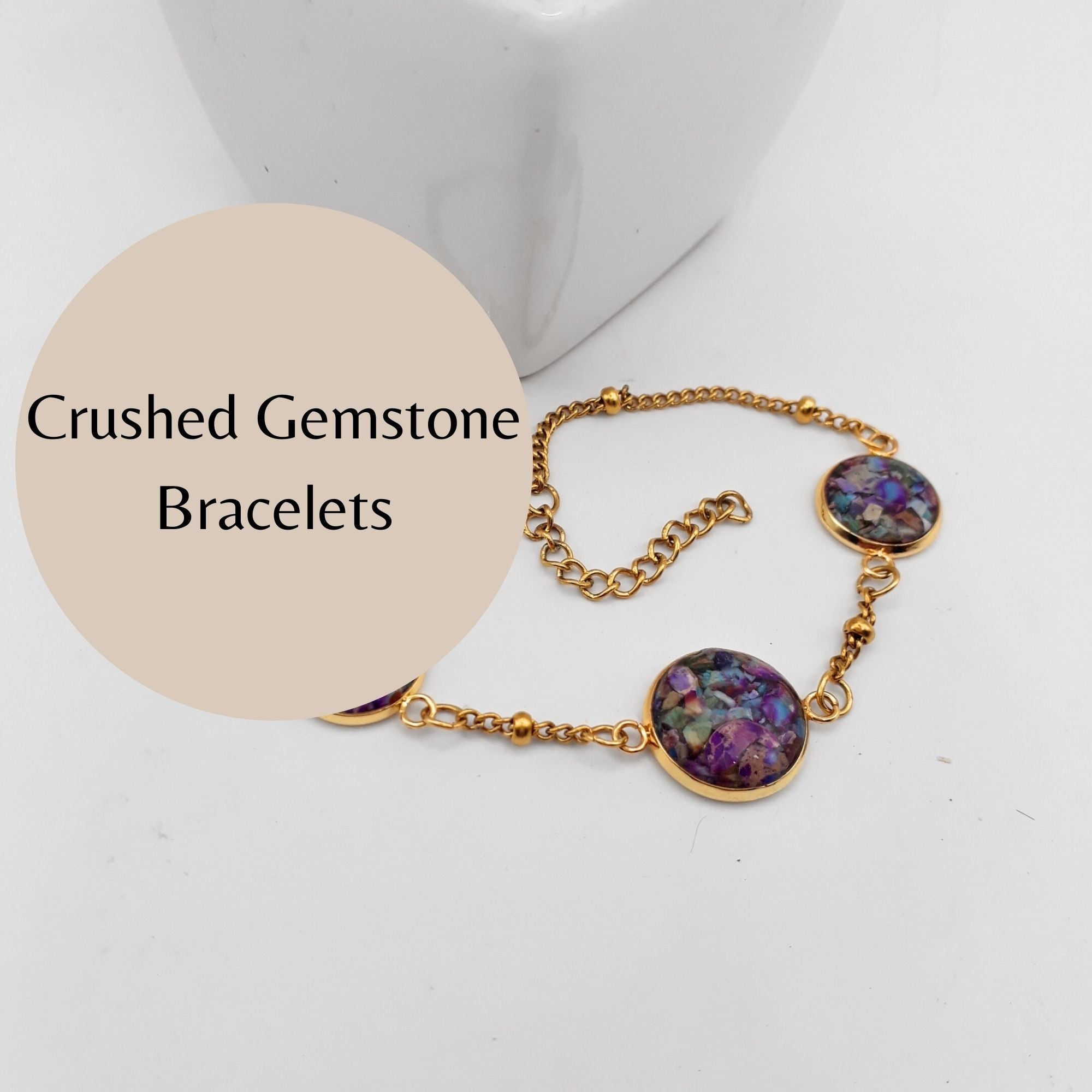 Crushed Gemstone Bracelets