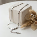 3 mm 304 stainless steel silver herringbone necklace