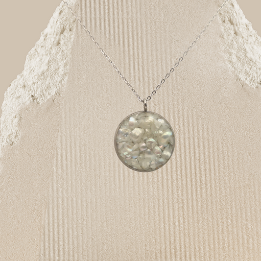 Moonlit Grace - Crushed Freshwater Pearl Necklace