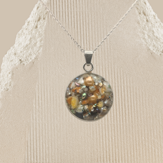 Golden Horizon - Crushed Freshwater Pearl Necklace