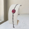 Crushed Pink Agate Stainless Bracelet