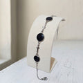 Handmade 304 stainless steel bracelet featuring natural crushed Starstone - Kiooinsitu