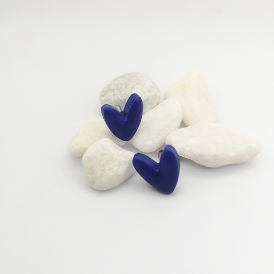 Twilight Little Hearts Clay Ear Studs with Stainless Steel Pins