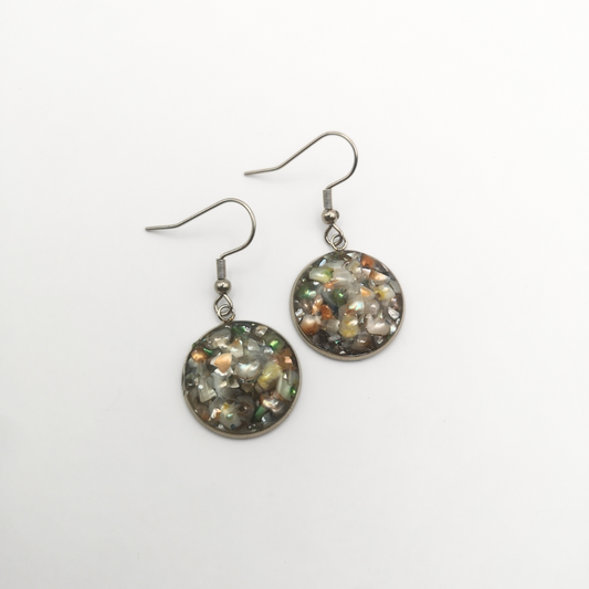 Crushed Freshwater Pearls Drop Earrings