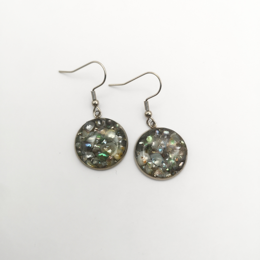 Multicolor Crushed Freshwater Pearl Earrings