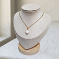 Gold Plated Pink Coin Pearl Necklace
