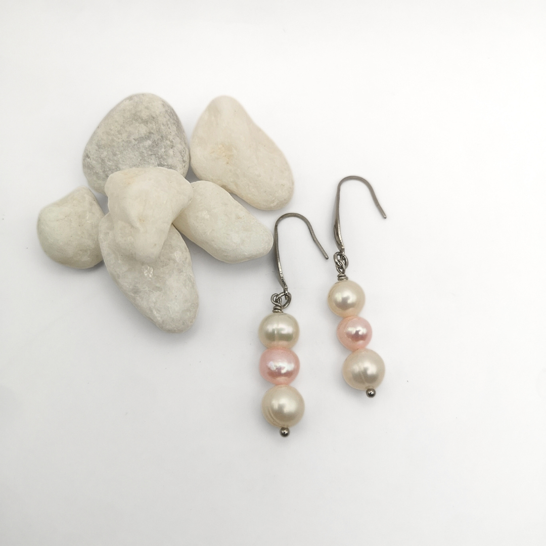 Luna Cascade – Freshwater Pearl Drop Earrings