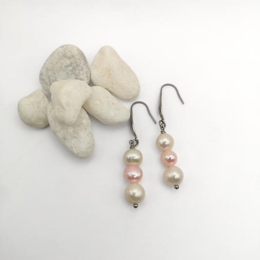 Luna Cascade – Freshwater Pearl Drop Earrings