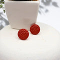 Textured Terracotta Polymer Clay Studs - Kiooinsitu