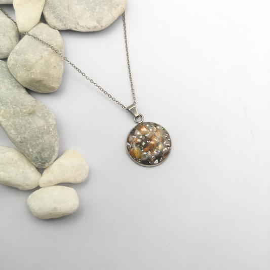Crushed Freshwater Pearl Pendant Necklace