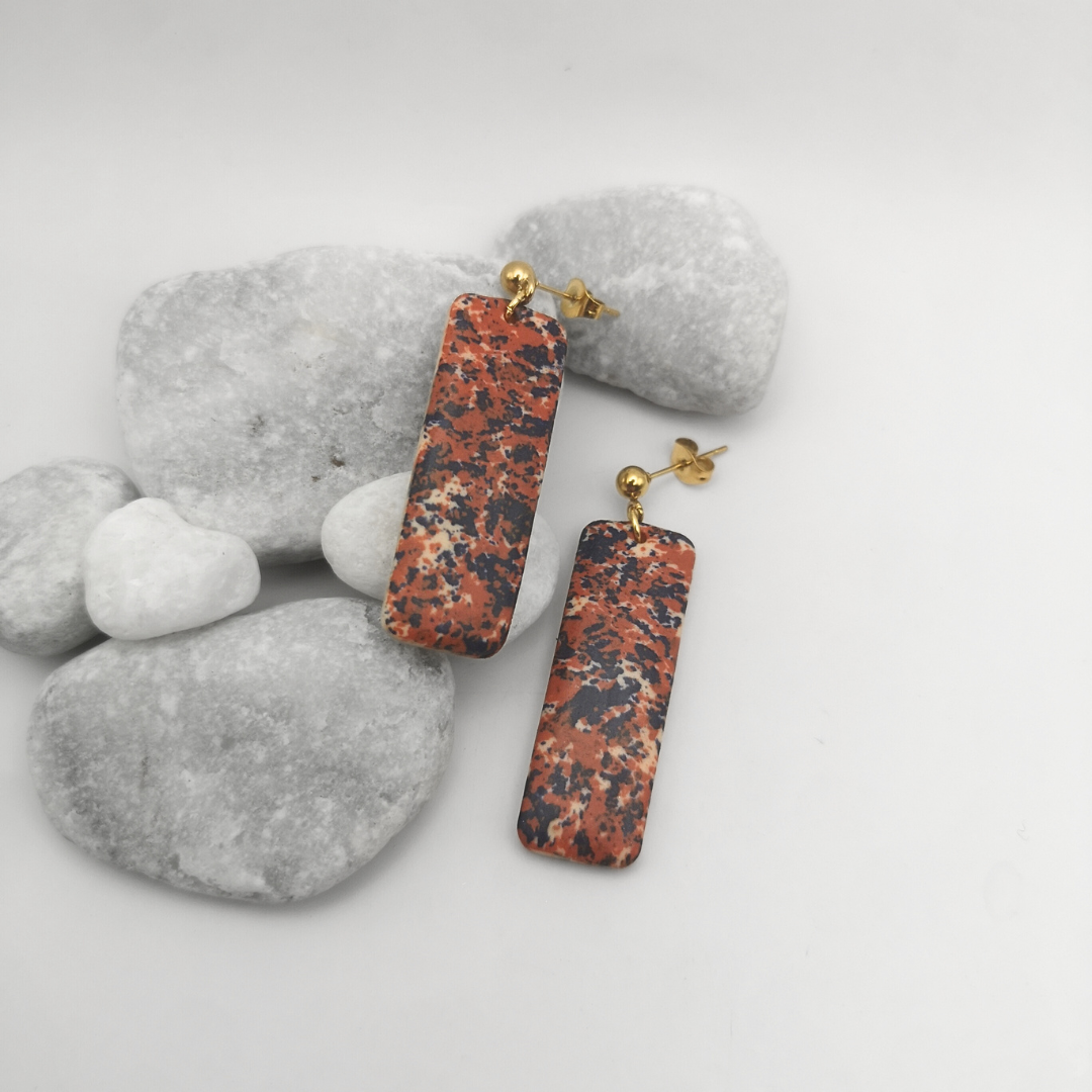 TerraFlare – Polymer Clay Drop Earrings - Kiooinsitu