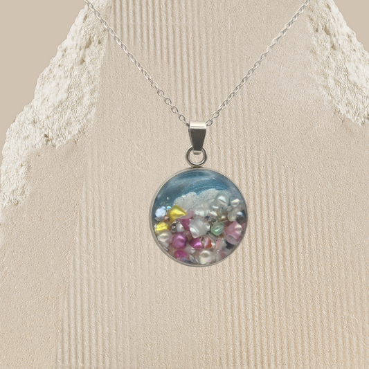 Rainbow Tide - Crushed Freshwater Pearl Necklace