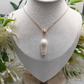White Baroque Freshwater Pearl Necklace - Kiooinsitu
