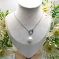 White Teardrop Freshwater Pearl Necklace - Kiooinsitu