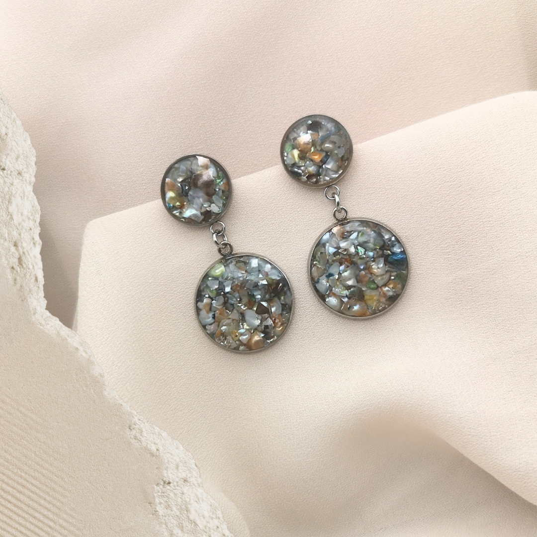 Tide Whisper Earrings - Crushed Freshwater Pearl Drop Earrings - Kiooinsitu