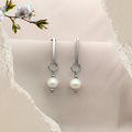 Stainless Steel Earrings with Freshwater Pearls - Kiooinsitu