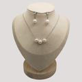 White Floating Freshwater Pearl Jewellery Set - Kiooinsitu