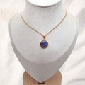 Crushed Imperial Jasper Gold-Plated Necklace - Kiooinsitu