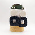 Textured Polymer Clay Statement Earrings - Kiooinsitu