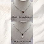 Silver Heart & Pearl Necklace