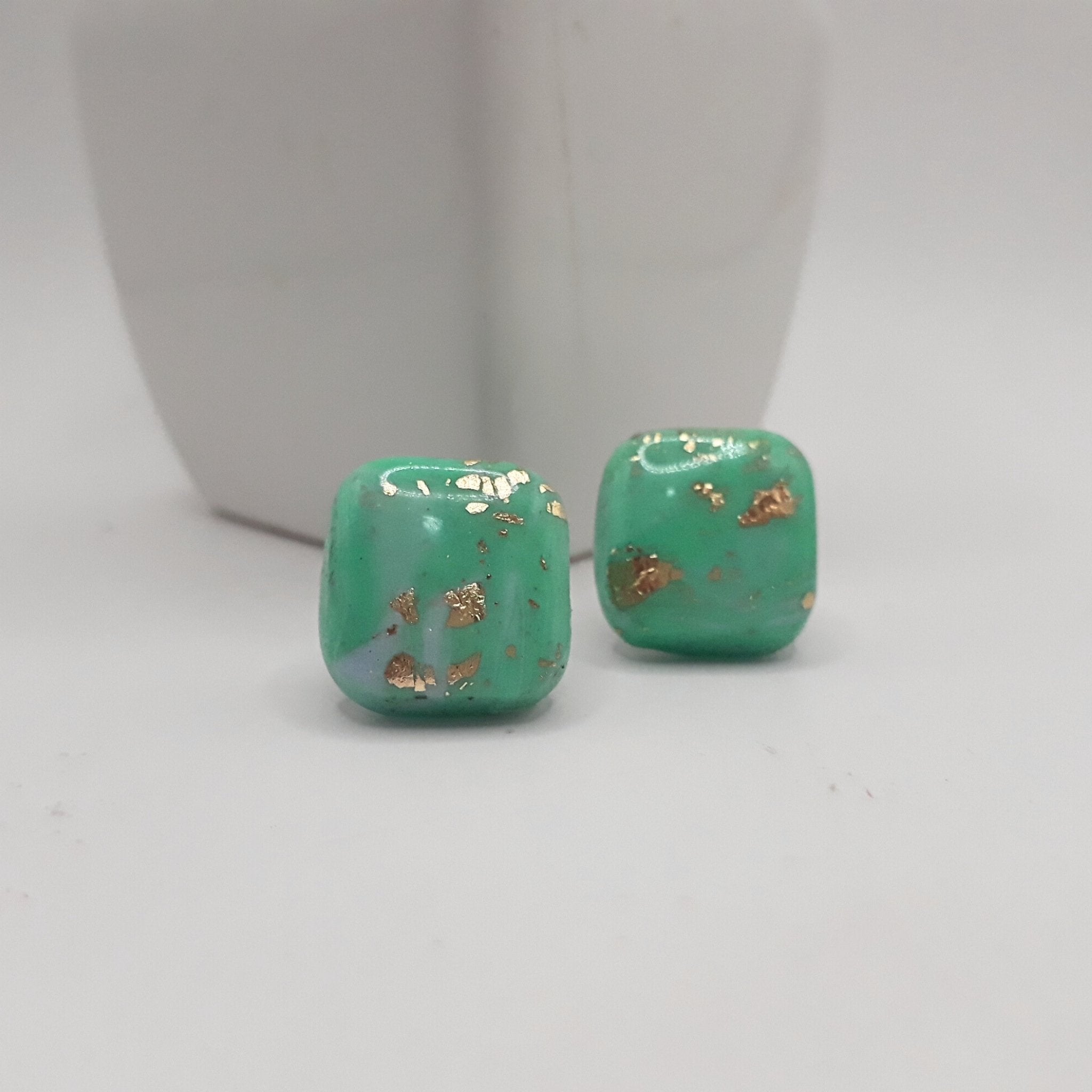 Turquoise Tide Clay Studs - kiooinsitu