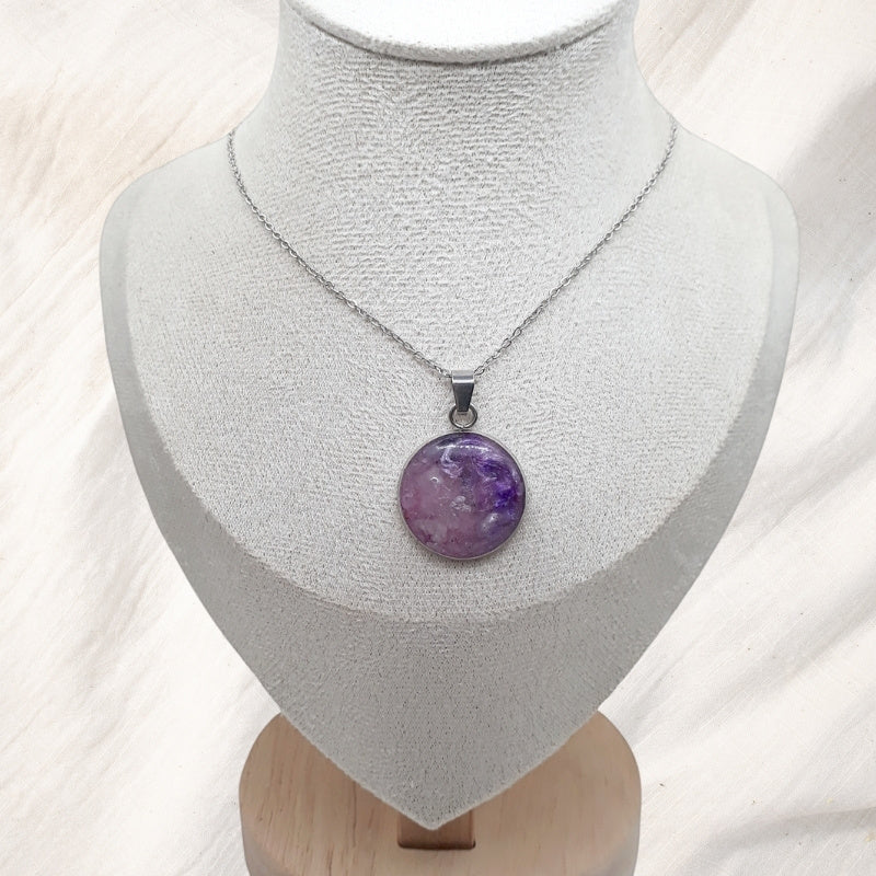 Crushed Rose Quartz Necklace - Kiooinsitu