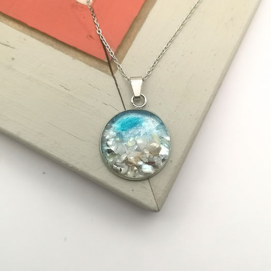 Crushed Freshwater Pearl Stainless Steel Necklace