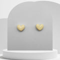 Polymer Clay Earrings Small Yellow Hearts