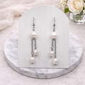 Stunning dangle freshwater pearl earrings