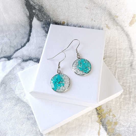 Turquoise & Howlite Drop Earrings