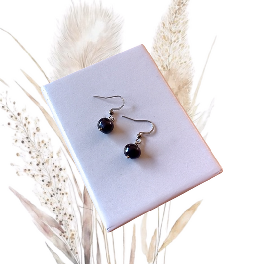 Introducing our handmade Midnight Blue Freshwater Pearl Drop Earrings. 