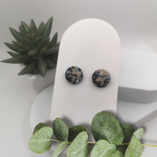 Round 14 mm Polymer Clay Ear Studs