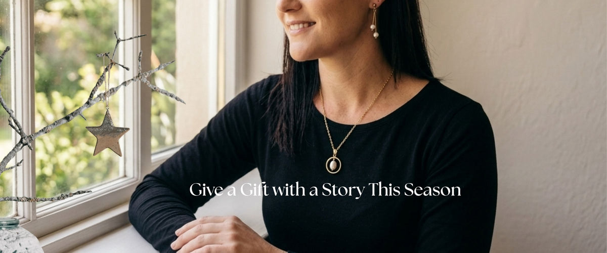 Women sit at a window wearing freshwater pearl jewellery from Kiooinsitu