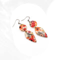 Autumn Floral Polymer Clay Drop Earrings