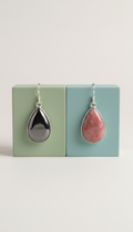 Semi-precious stone vibrant drop earrings
