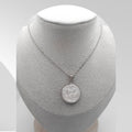 Handmade stainless steel necklace with 18mm Clear Quartz dome pendant