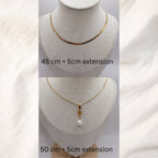  double-layered gold-plated stainless steel necklace 
