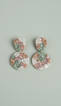 Crushed Gemstone Clay Drop Earrings