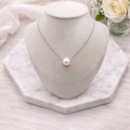 White freshwater floating pearl necklace - Kiooinsitu