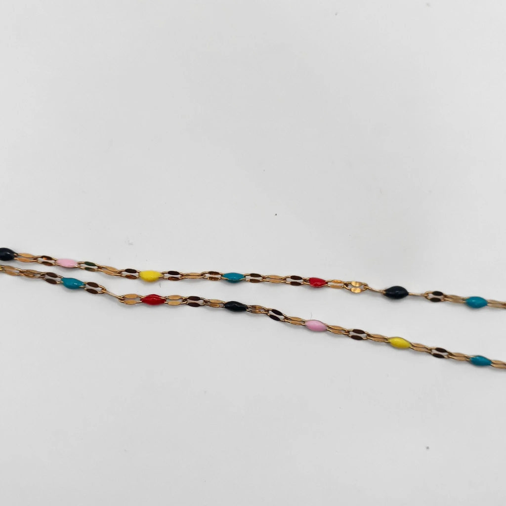 Personalised Two Initials Necklace with Ceramic Beads - Kiooinsitu