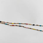 Personalised Two Initials Necklace with Ceramic Beads - Kiooinsitu