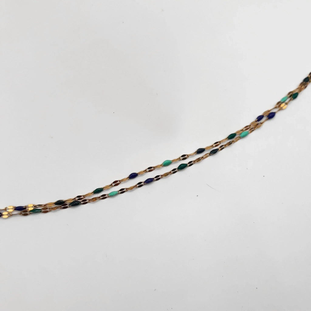 Personalised Two Initials Necklace with Ceramic Beads - Kiooinsitu