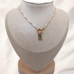 Personalised One Letter Necklace with Ceramic Beads - Kiooinsitu