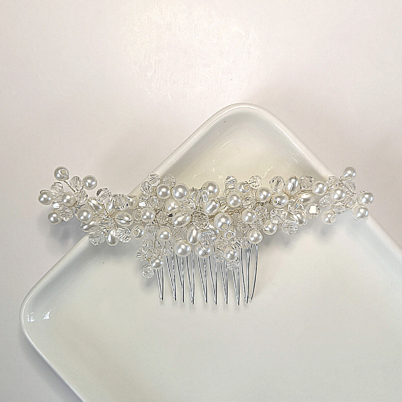 Handmade Pearl Crystal Hair Comb
